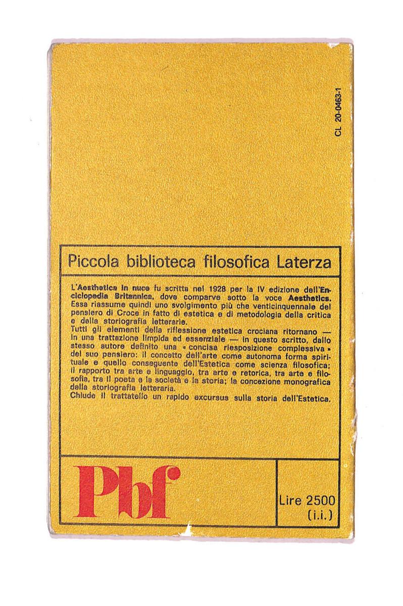 EBOND Aesthetica In Nuce Libro LI007053