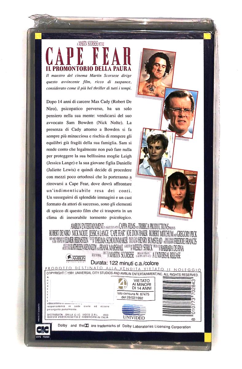 EBOND Cape Fear Il Promontorio Della Paura Universal Cic VHS VH005062