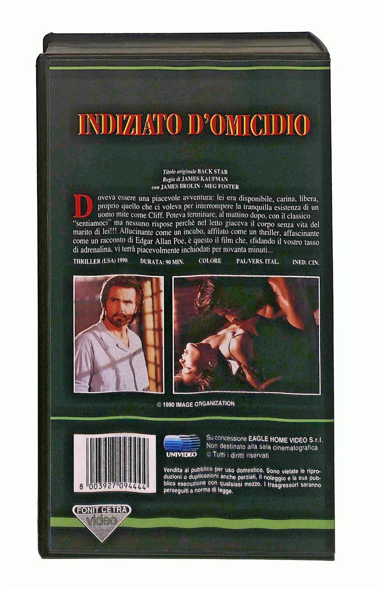 EBOND Indiziato Di Omicidio Fonit Cetra Video VHS VH003758