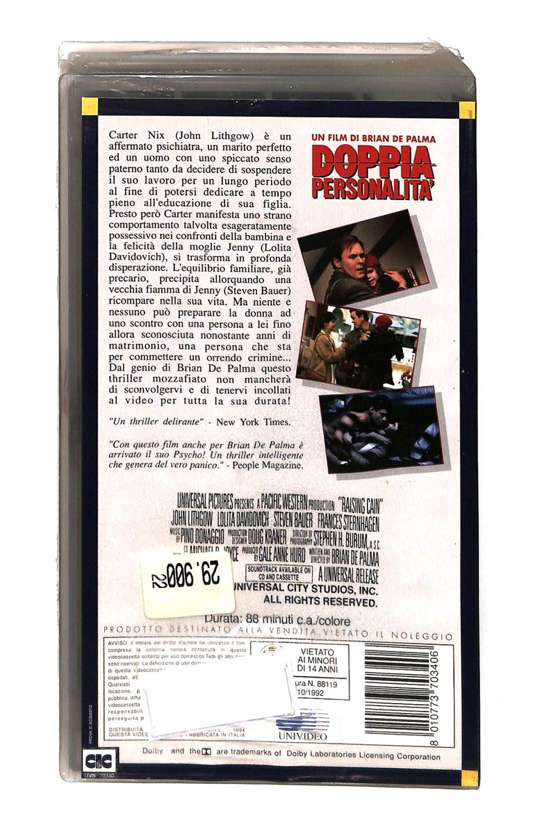 EBOND Doppia Personalita Universal Cic VHS VH003485