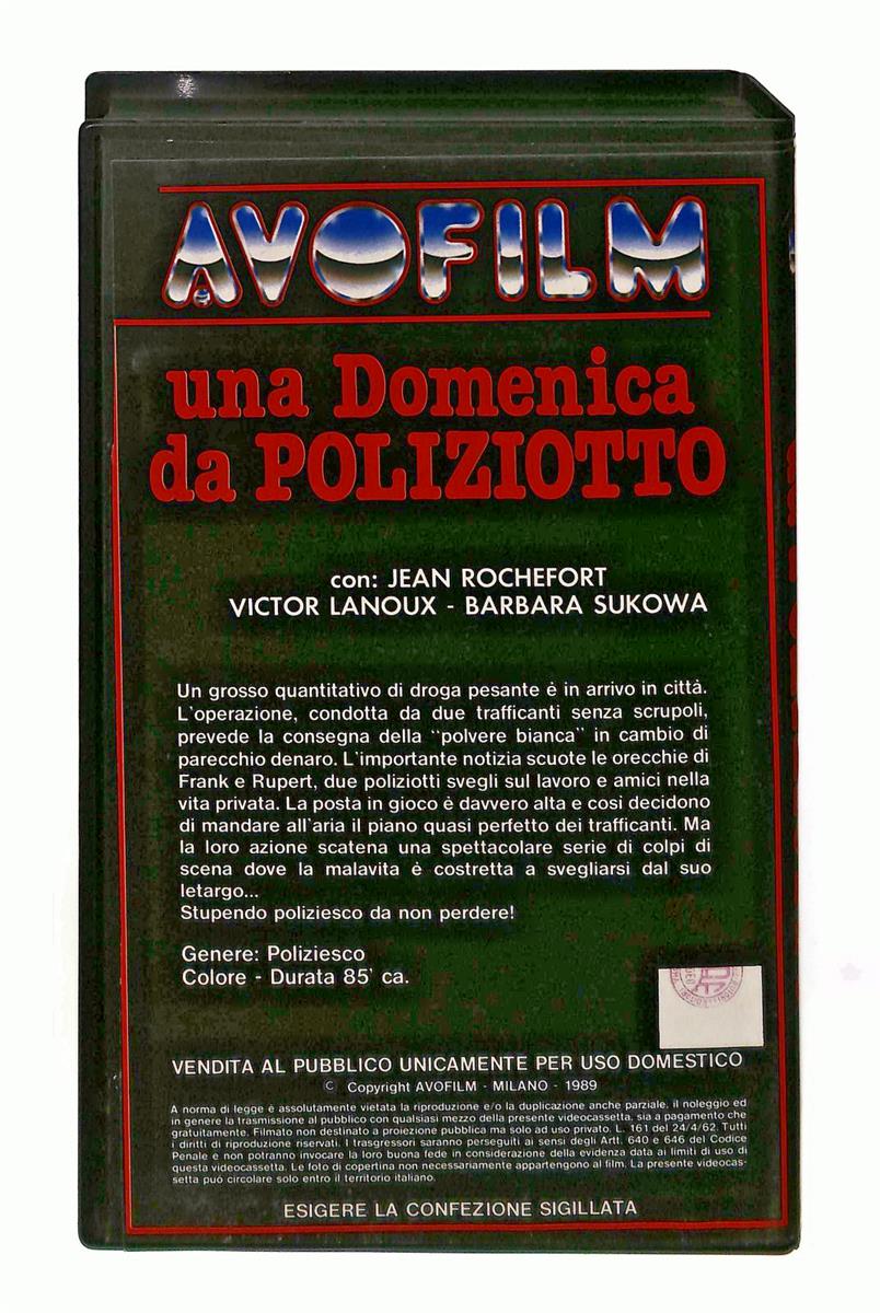 EBOND Una Domenica Da Poliziotto Avofilm VHS VH004152