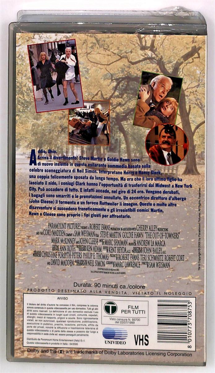 EBOND Sperduti a Manhattan Paramount VHS VH005017