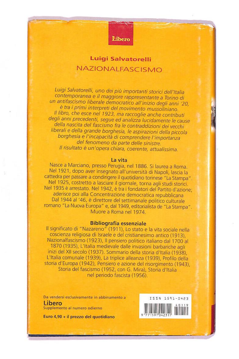EBOND Nazionalfascismo Libro LI008504