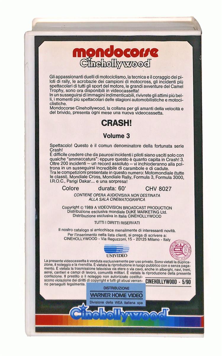 EBOND Crash Volume 3 Cinehollywood VHS VH002717