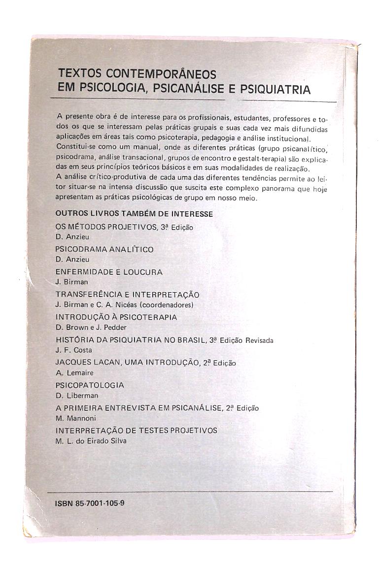 EBOND Praticas Grupais Di Osvaldo Saidon Libro LI015061