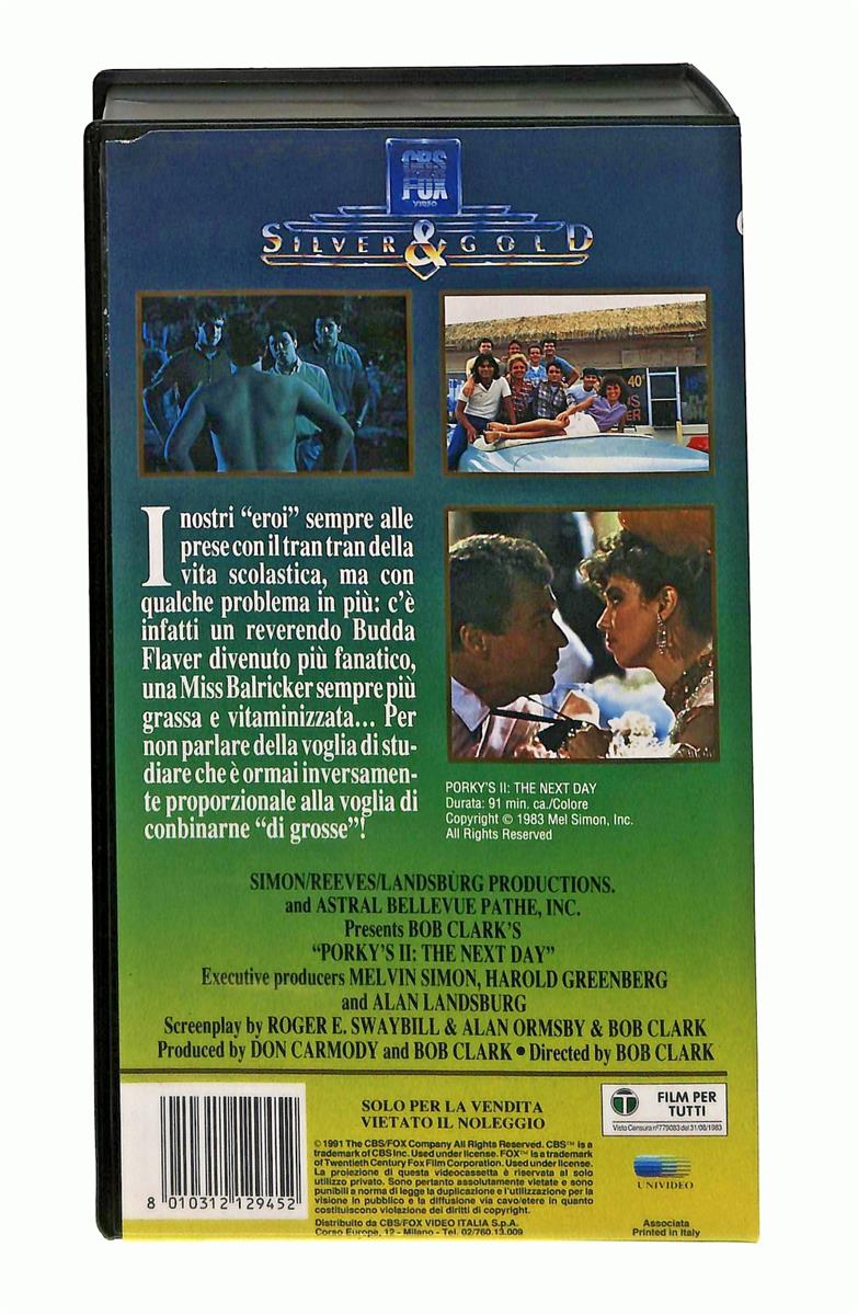EBOND Porky s Ii Silver & Gold Cbs Fox VHS VH003903
