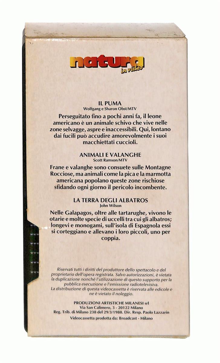 EBOND Natura Video N 18 Il Puma Animali e Valanghe VHS VH002933