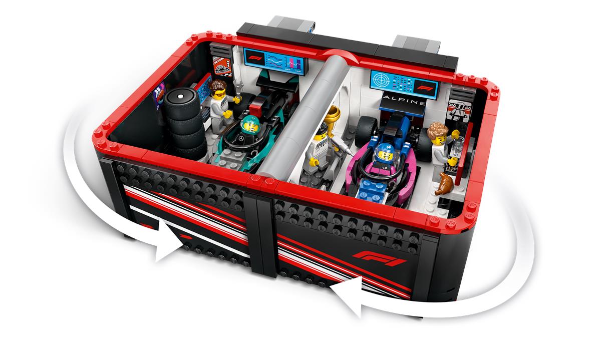 LEGO 60444 Garage con monoposto Mercedes-AMG e Alpine F1®