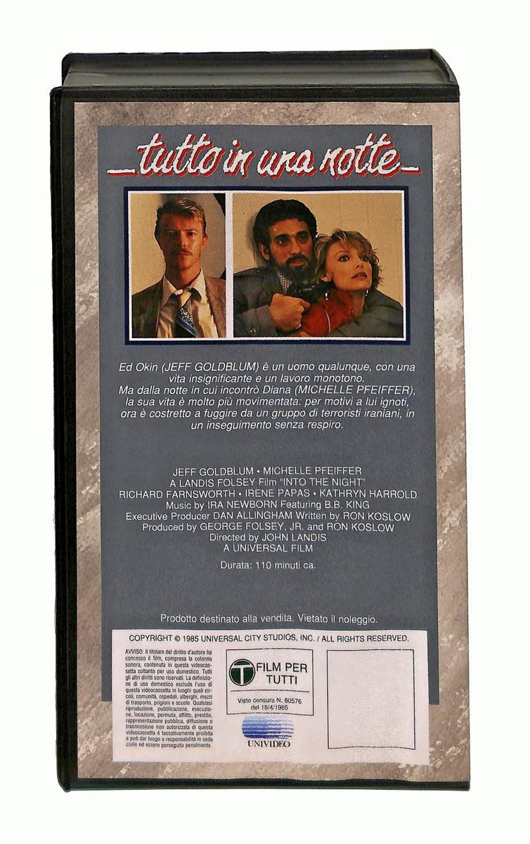 EBOND Tutto In Una Notte Universal Cic VHS VH003307