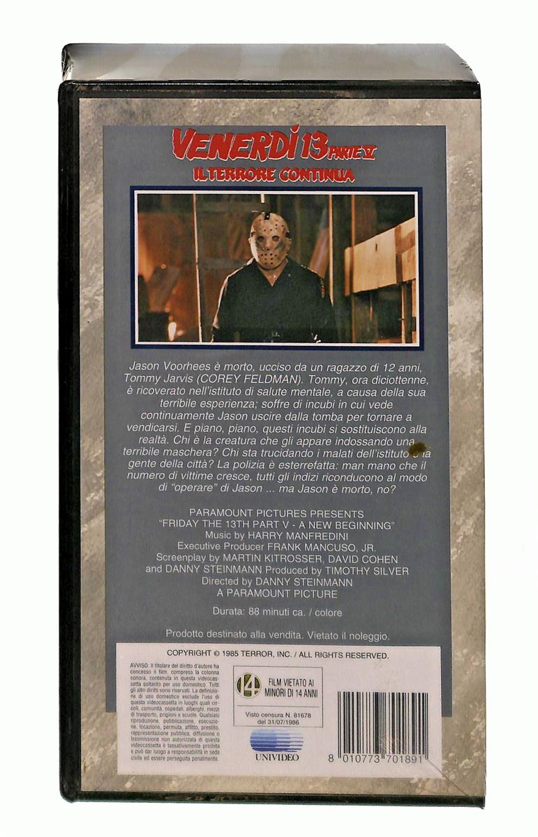 EBOND Venerdi 13 Parte V Paramount Cic VHS VH003358