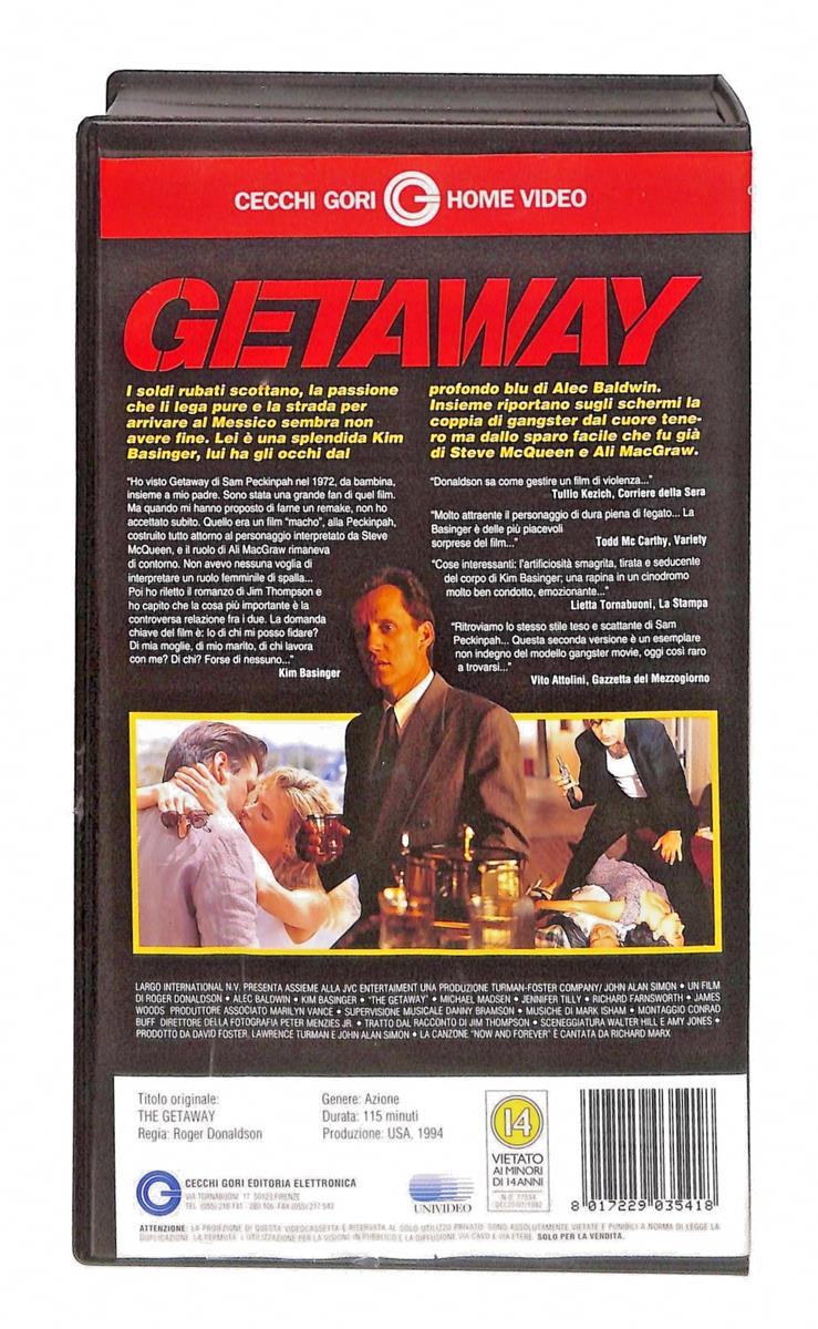 EBOND Getaway Cecchi Gori Home Video VHS VH004384