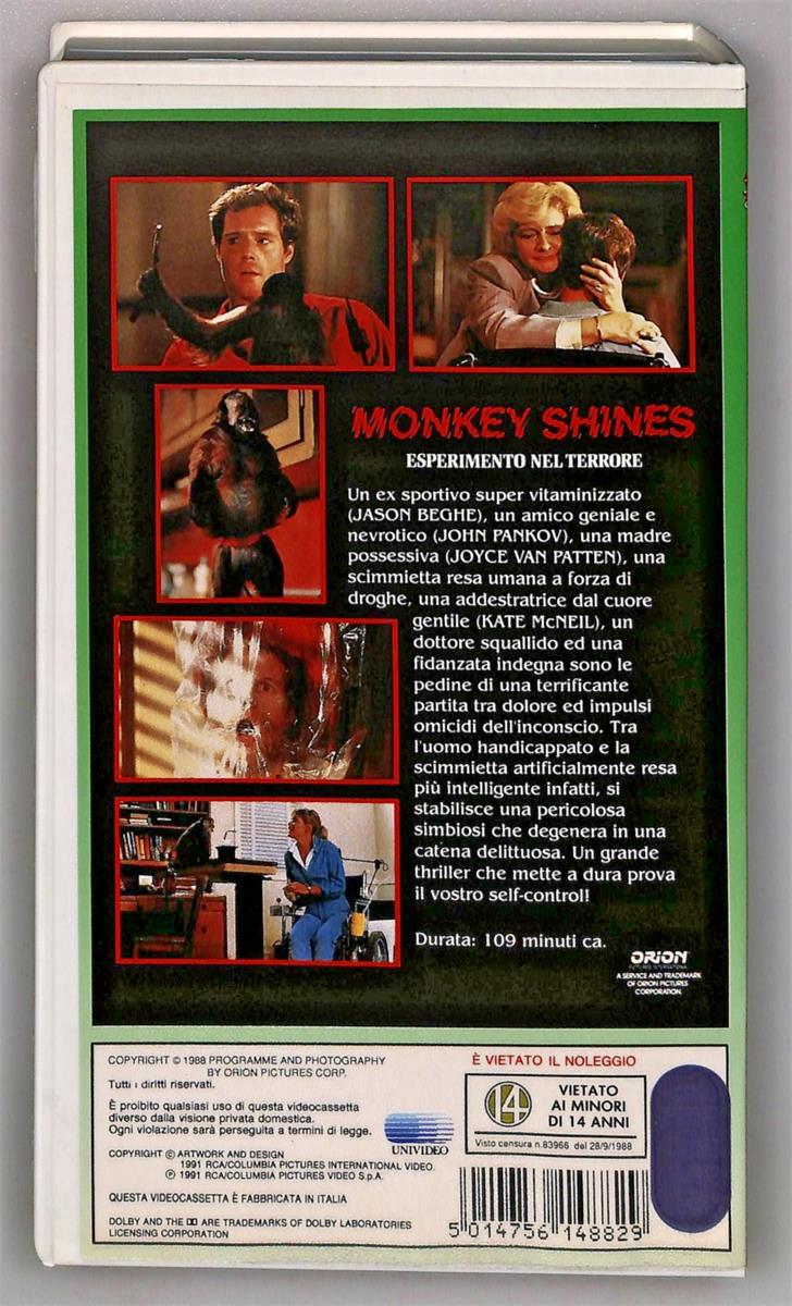EBOND Monkey Shines Columbia Winners VHS VH004777