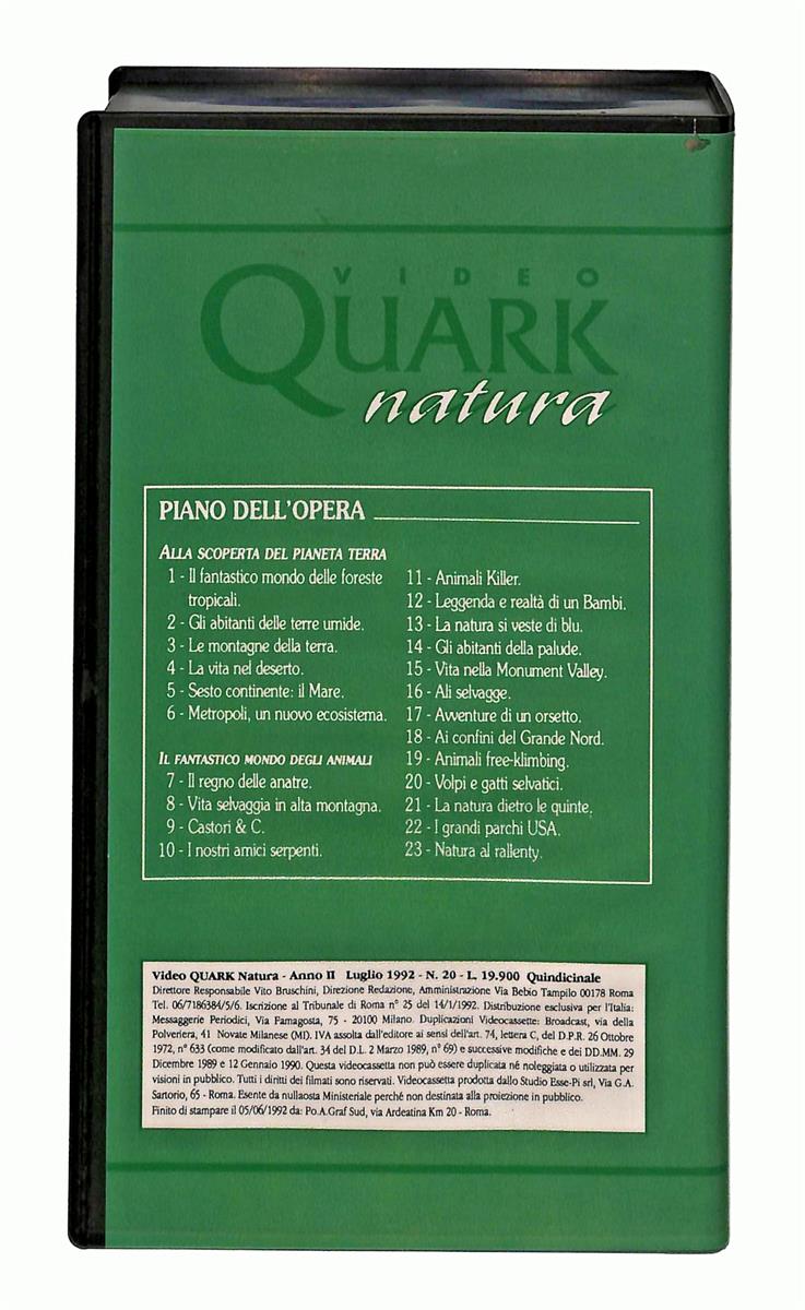 EBOND Video Quark Natura N 20 Volpi e Gatti Selvatici VHS VH005051