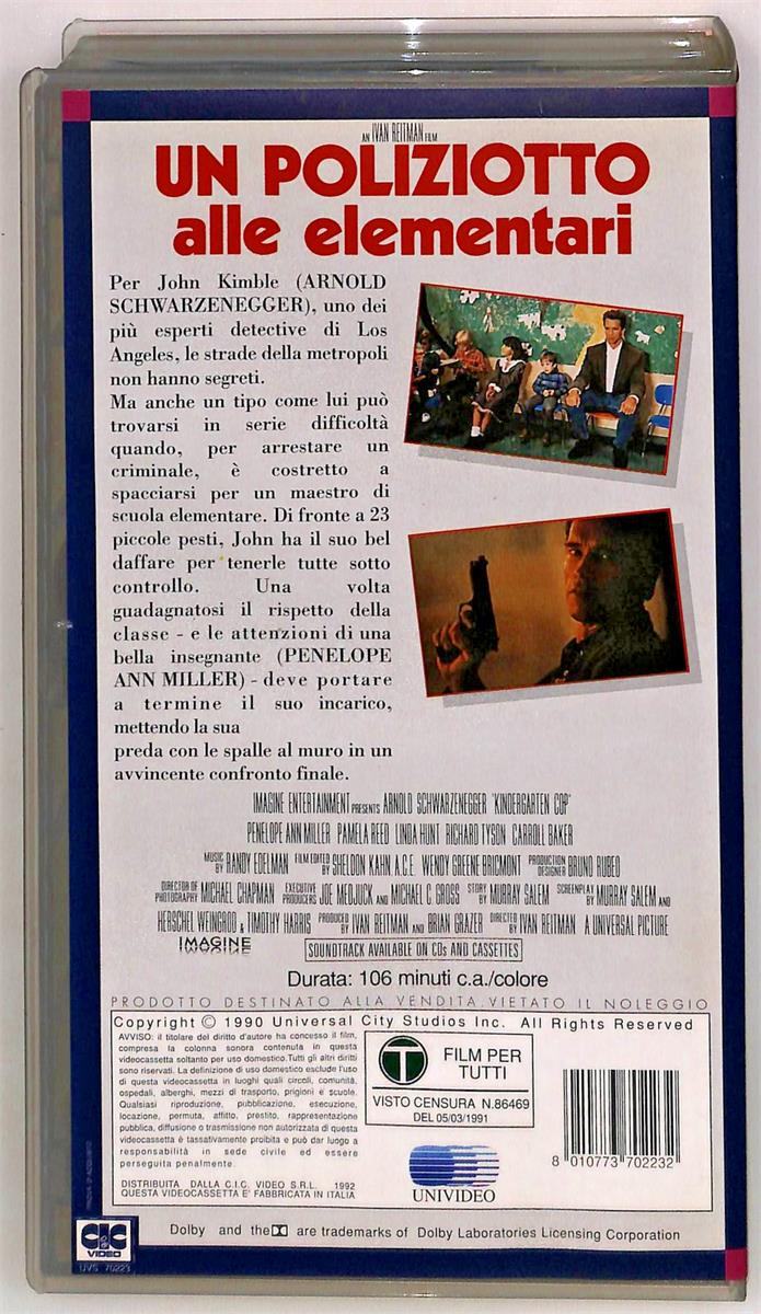 EBOND Un Poliziotto Alle Elementari Universal Cic VHS VH005475