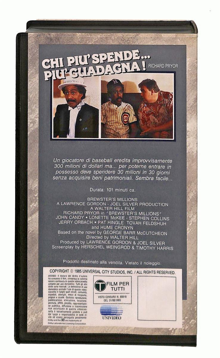 EBOND Chi Piu Spende Piu Guadagna Paramount Cic VHS VH005459