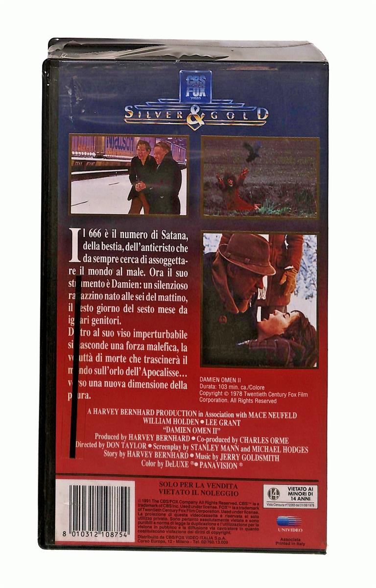 EBOND La Maledizone Di Damien Ii Silver & Gold Cbs Fox VHS VH003820