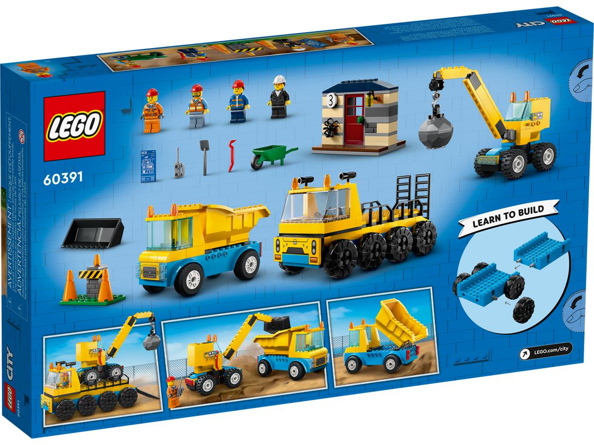 LEGO 60391 Camion da cantiere e gru con palla da demolizione