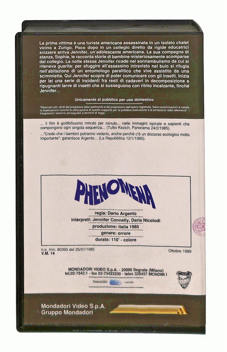 EBOND Phenomena Dario Argento Mondadori Video VHS VH003772