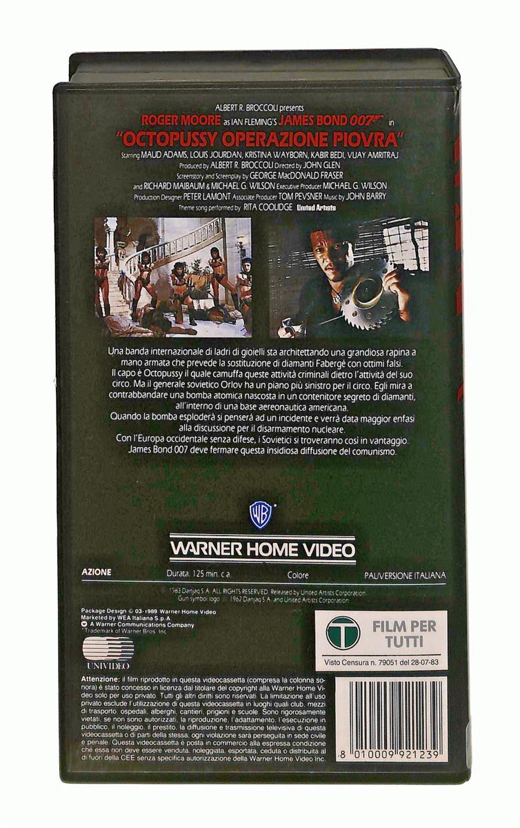 EBOND Octopussy Operazione Piovra James Bond 007 Wb VHS VH002255