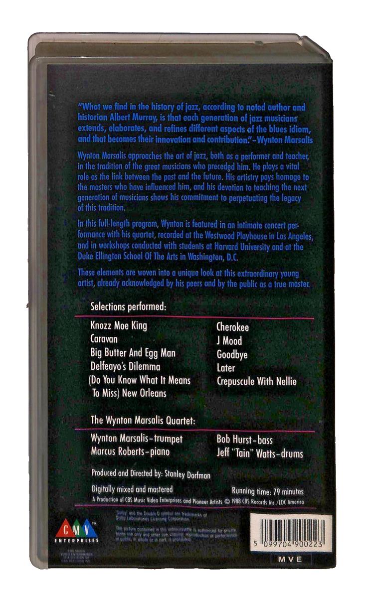 EBOND Blues & Swing Wynton Marsalis No Ita VHS VH003018