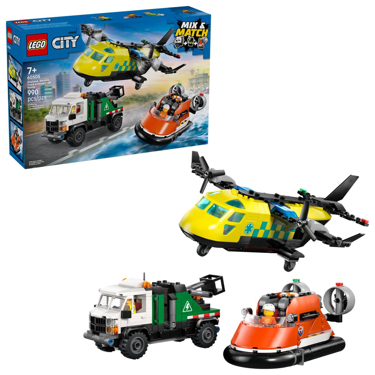 LEGO 60505 Remix aereo, camion di servizio e hovercraft
