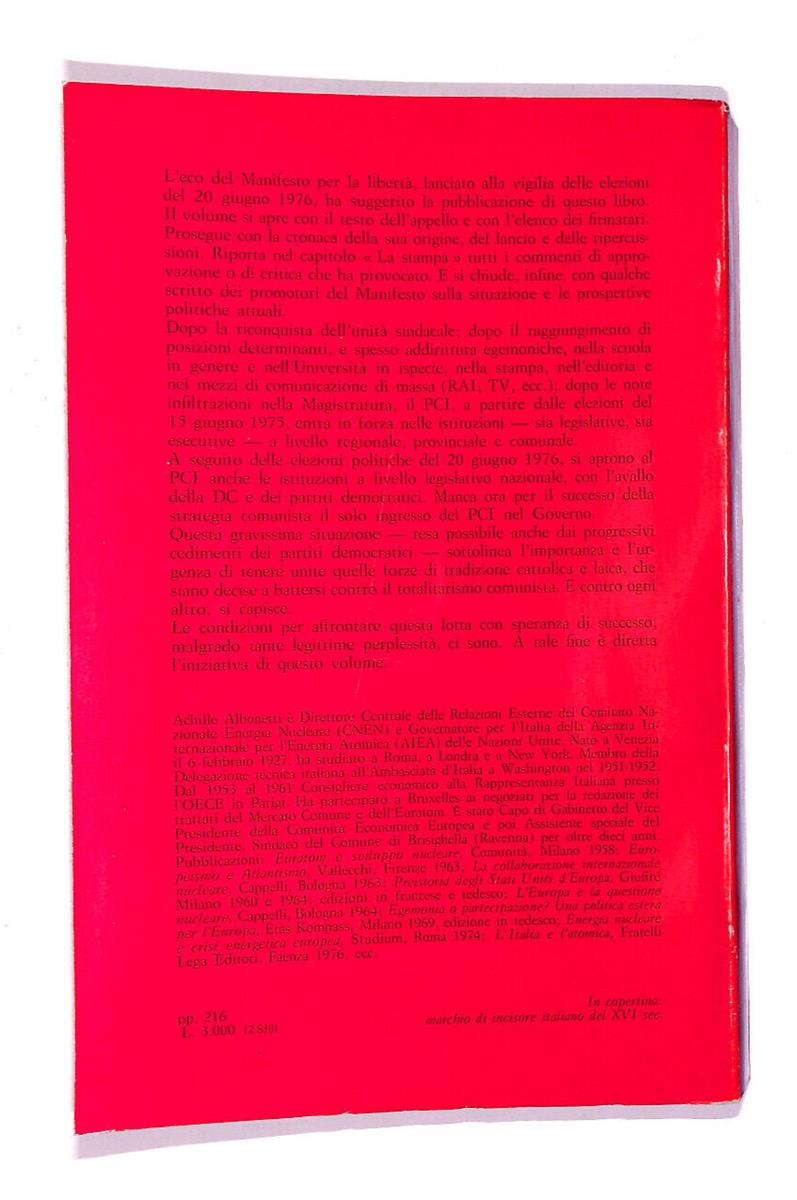 EBOND Un Manifesto Per La Liberta Libro LI006714