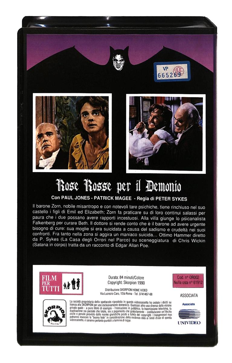 EBOND Rose Rosse Per Il Demonio Classic Horror Skorpion VHS VH004826