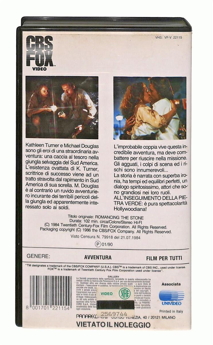 EBOND All Inseguimento Della Pietra Verde Cbs Fox VHS VH004802