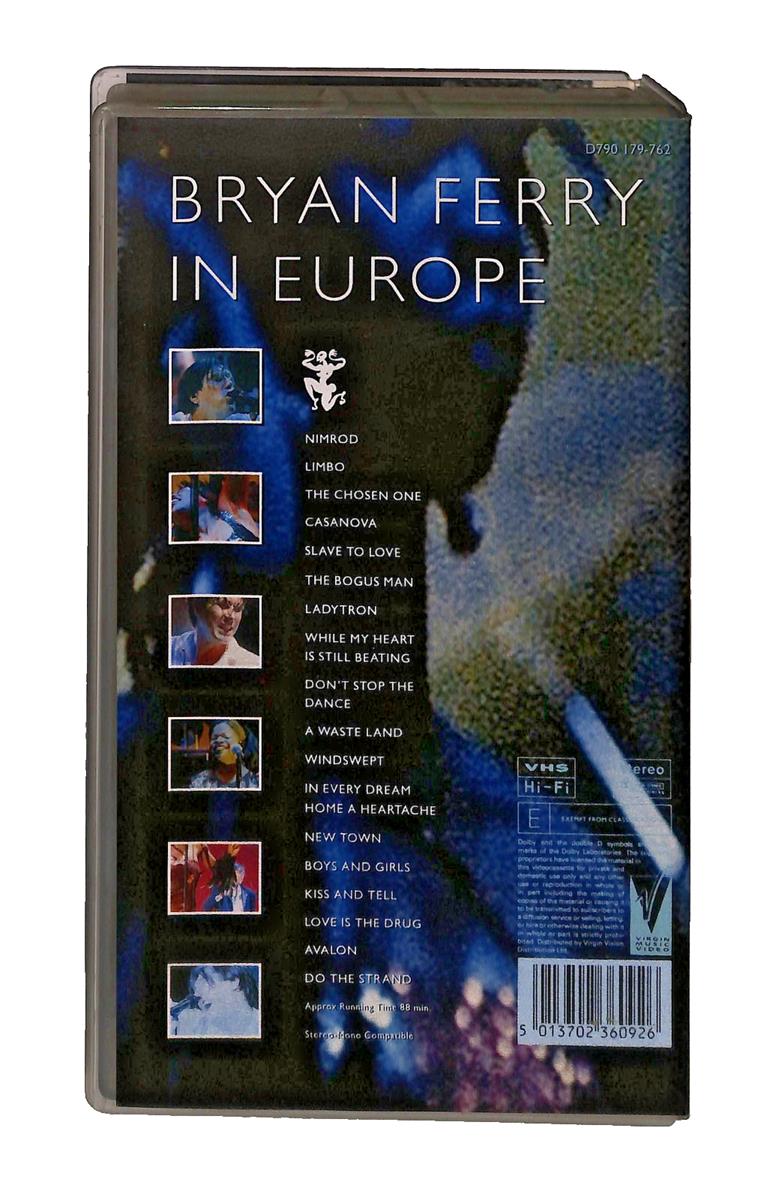 EBOND New Town Brian Ferry No Ita VHS VH003059