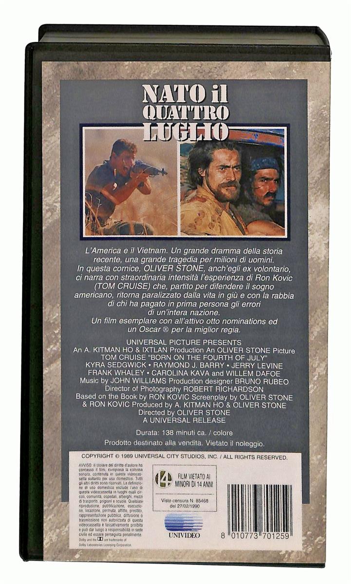 EBOND Nato Il Quattro Luglio Universal Cic VHS VH005069