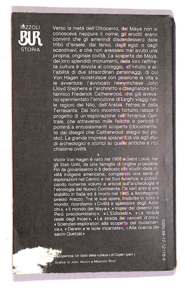 EBOND Alla Ricerca Dei Maya Di Victor Von Hagen Libro LI014753