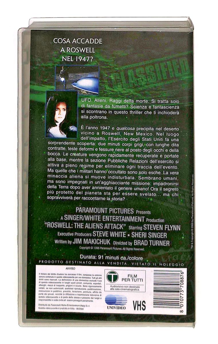 EBOND Roswell Lo Sbarco Degli Alieni Paramount VHS VH002512