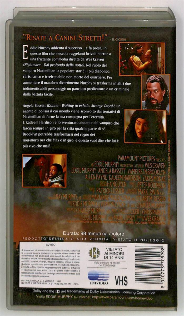 EBOND Vampiro Brooklyn Paramount Cic VHS VH005485