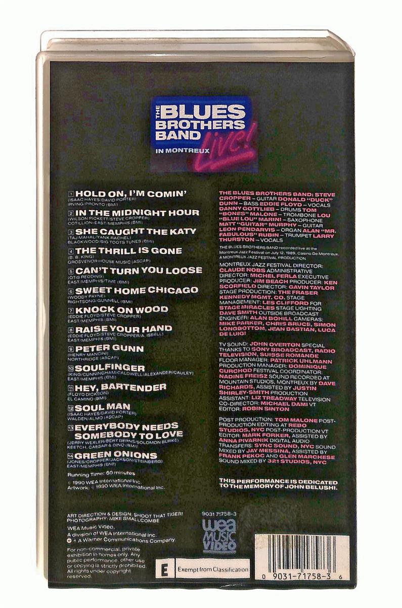 EBOND The Blues Brothers Band Live In Montreaux No Ita VHS VH003835
