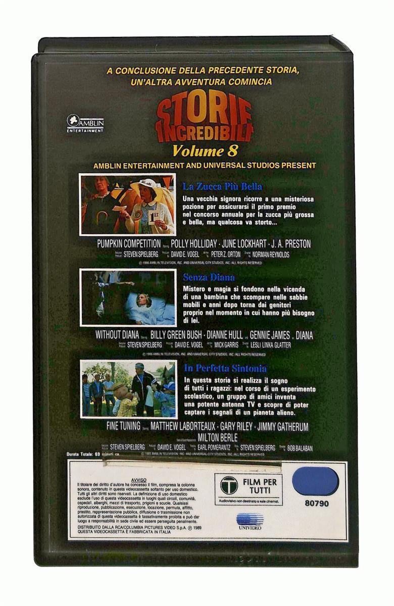 EBOND Storie Incredibili Volume 8 Universal Cic VHS VH004555