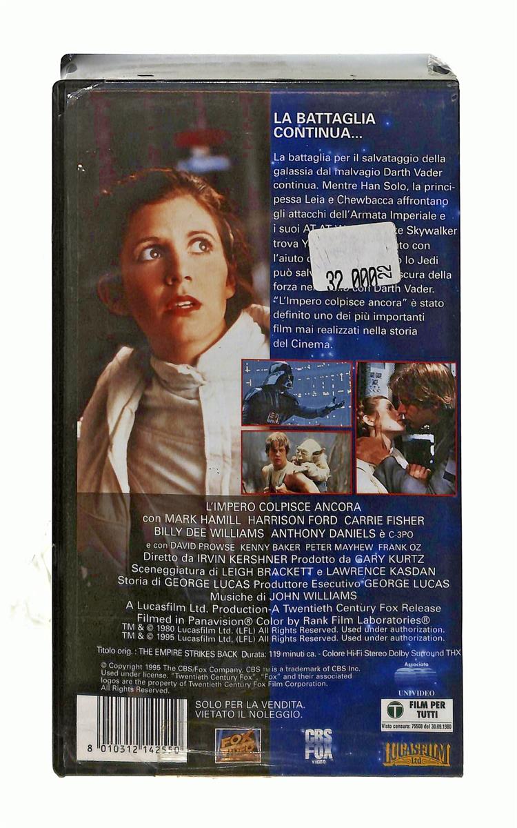 EBOND L Impero Colpisce Ancora Guerre Stellari Univideo Cbs Fox Thx VHS VH002218