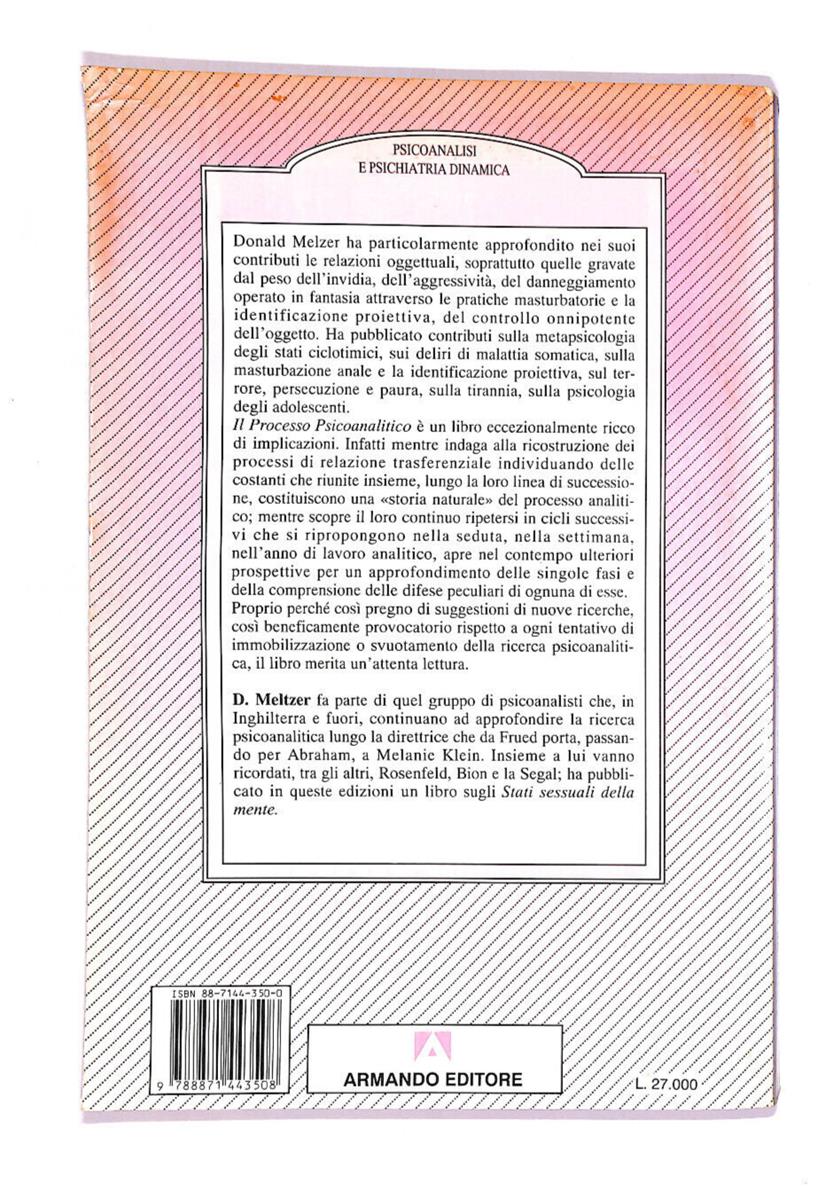 EBOND Il Processo Psicoanalitico Libro LI010602