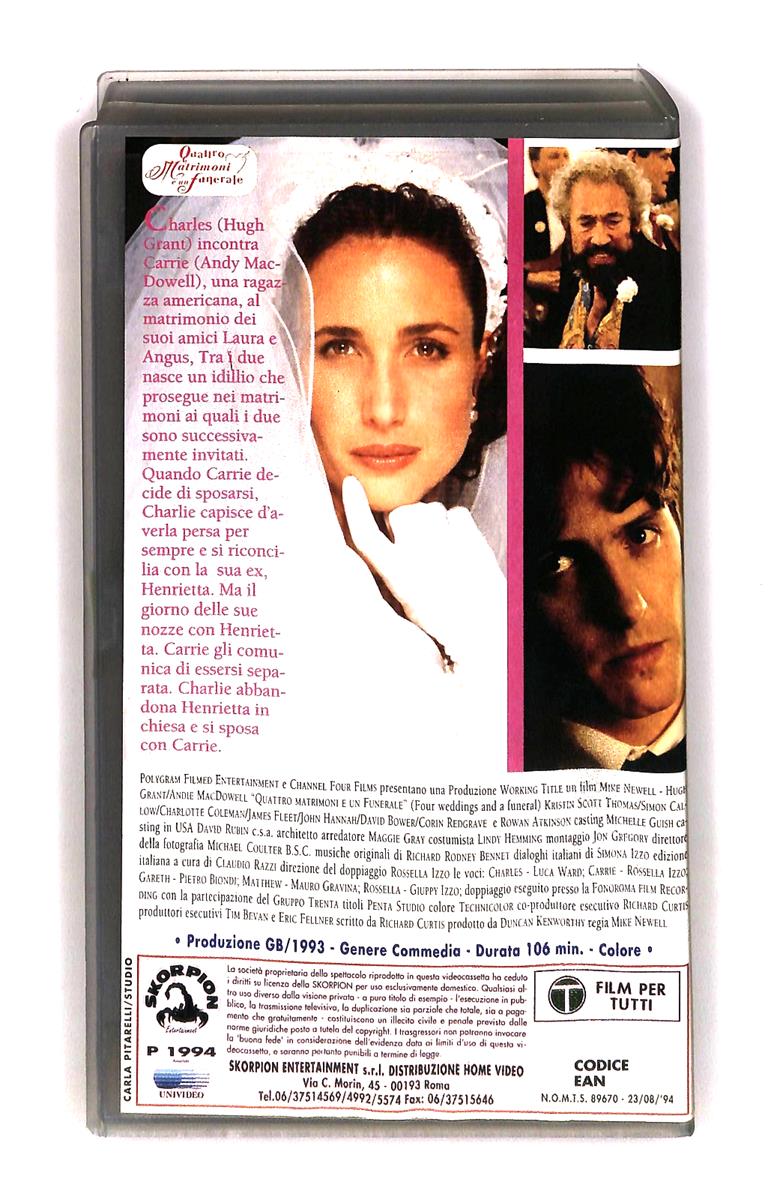EBOND Quattro Matrimoni e Un Funerale Skorpion VHS VH003009