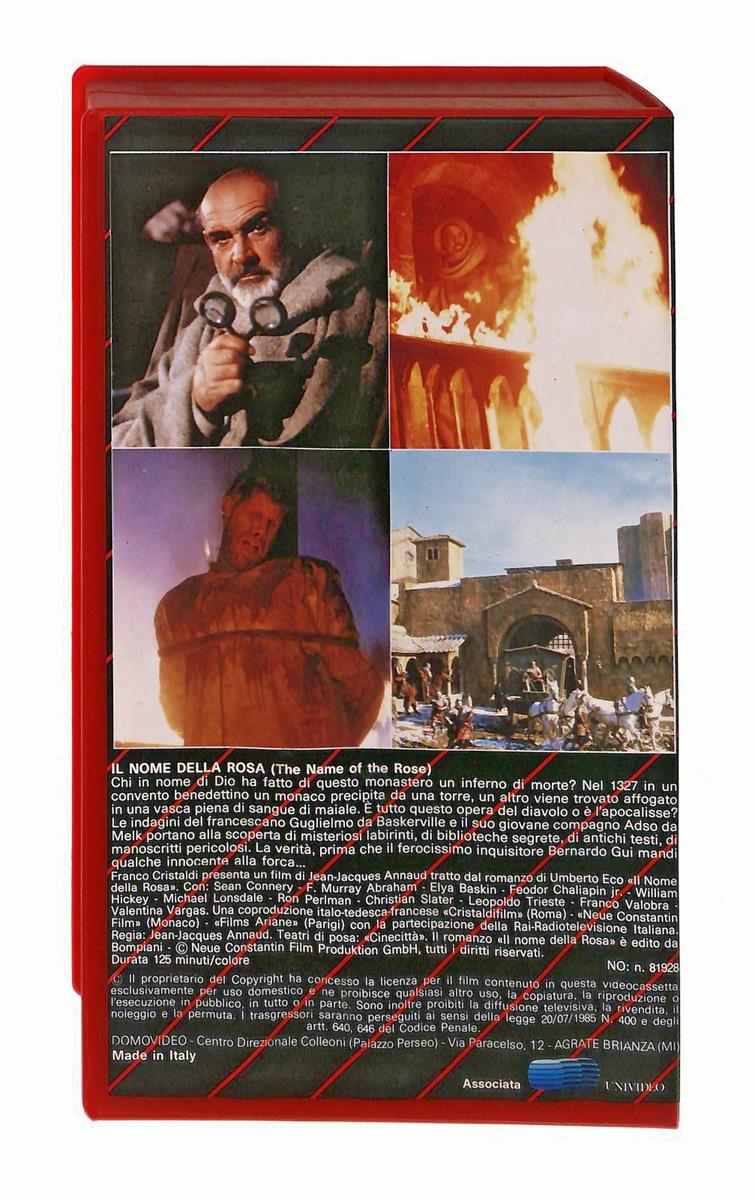 EBOND Il Nome Della Rosa Domovideo VHS VH003420