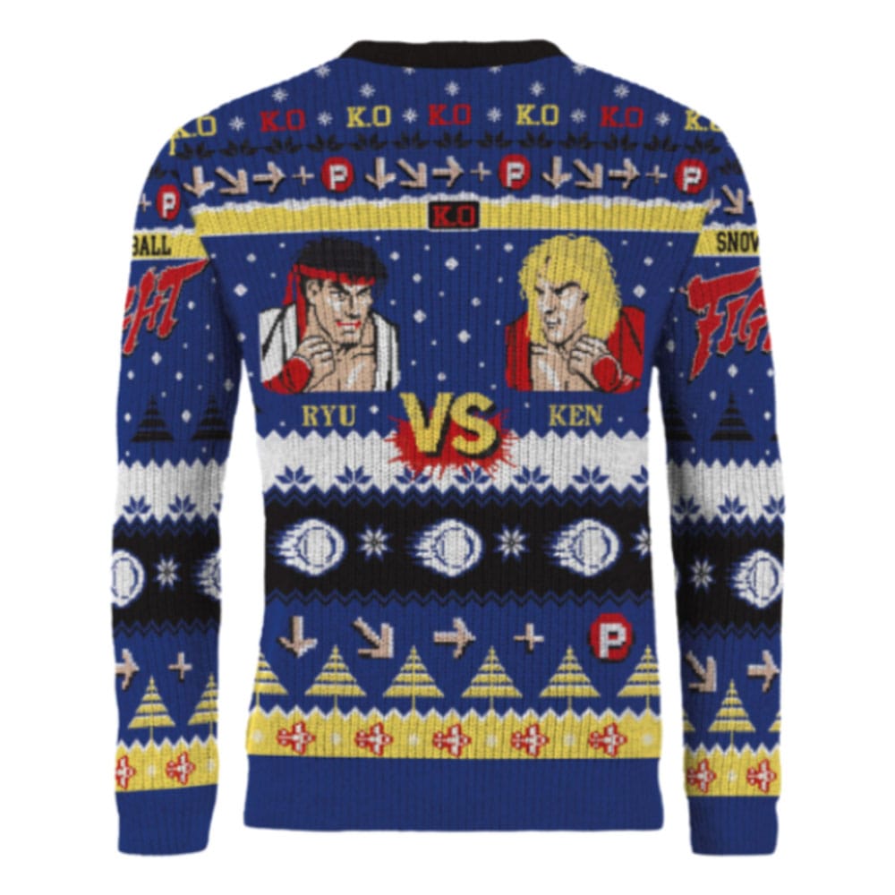 Street Fighter Christmas Sweater Ryu & Ken Size XL P065550