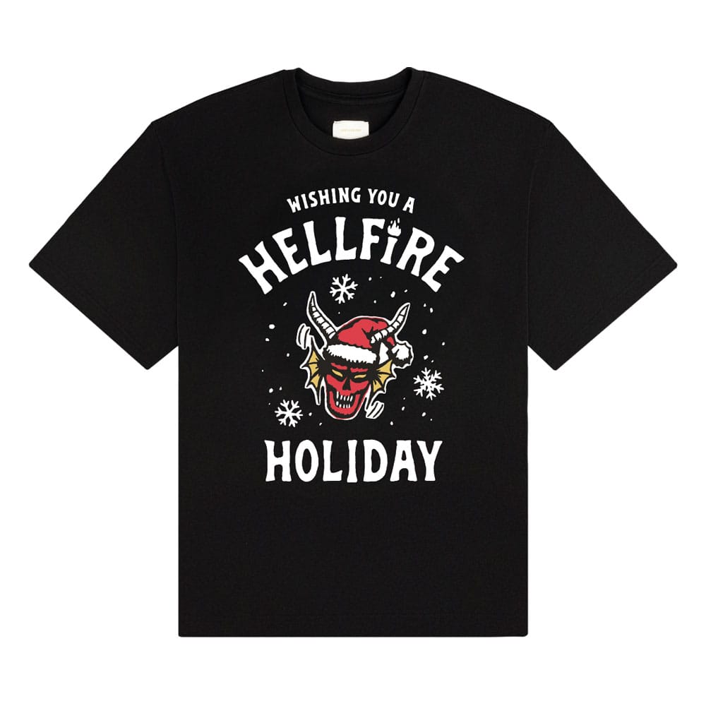 Stranger Things T-Shirt Wishing You A Hellfire Holiday Size M P067226