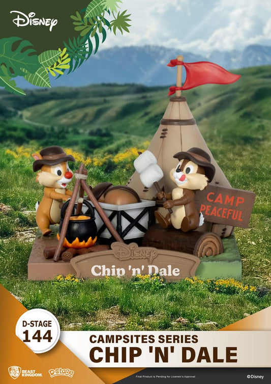 Disney D-Stage Campsite Series PVC Diorama Chip & Dale 10 cm P033406
