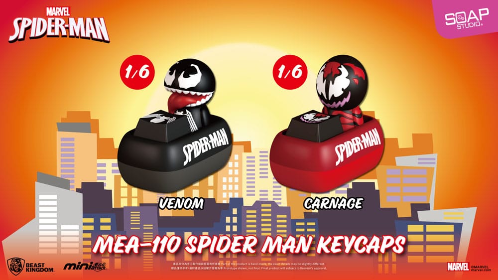 Spider Man Mini Egg Attack Blind Box Figures keycaps 5 cm Assortment (6) P069126