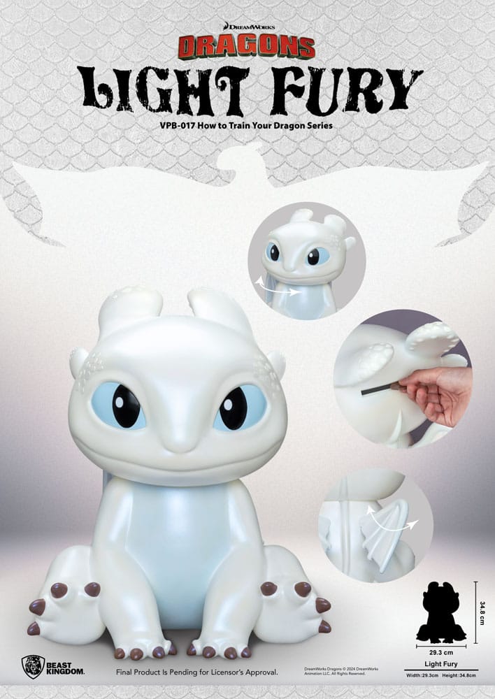 How to Train Your Dragon Funktional Figure Vinyl Light Fury 35 cm P033535