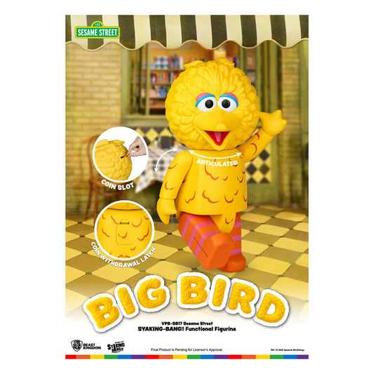 Sesame Street Syaking Bang Series PVC coin bank Big Bird 49 cm P033559