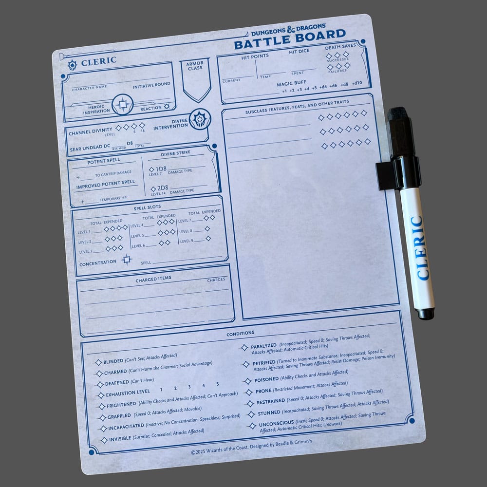 Dungeons & Dragons Battle Board Notebook Cleric P067636