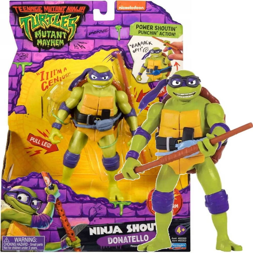 Teenage Mutant Ninja Turtles: Mutant Mayhem Ninja Shouts Action Figure Donatello 14 cm