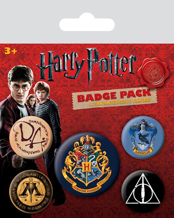 Harry Potter Pin-Back Buttons 5-Pack Hogwarts P033927