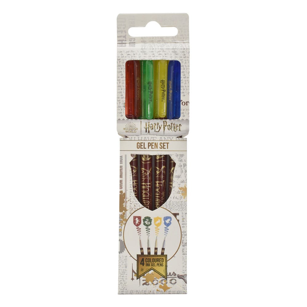 Harry Potter Gel Pens 4-Pack Colourful Crest P034124