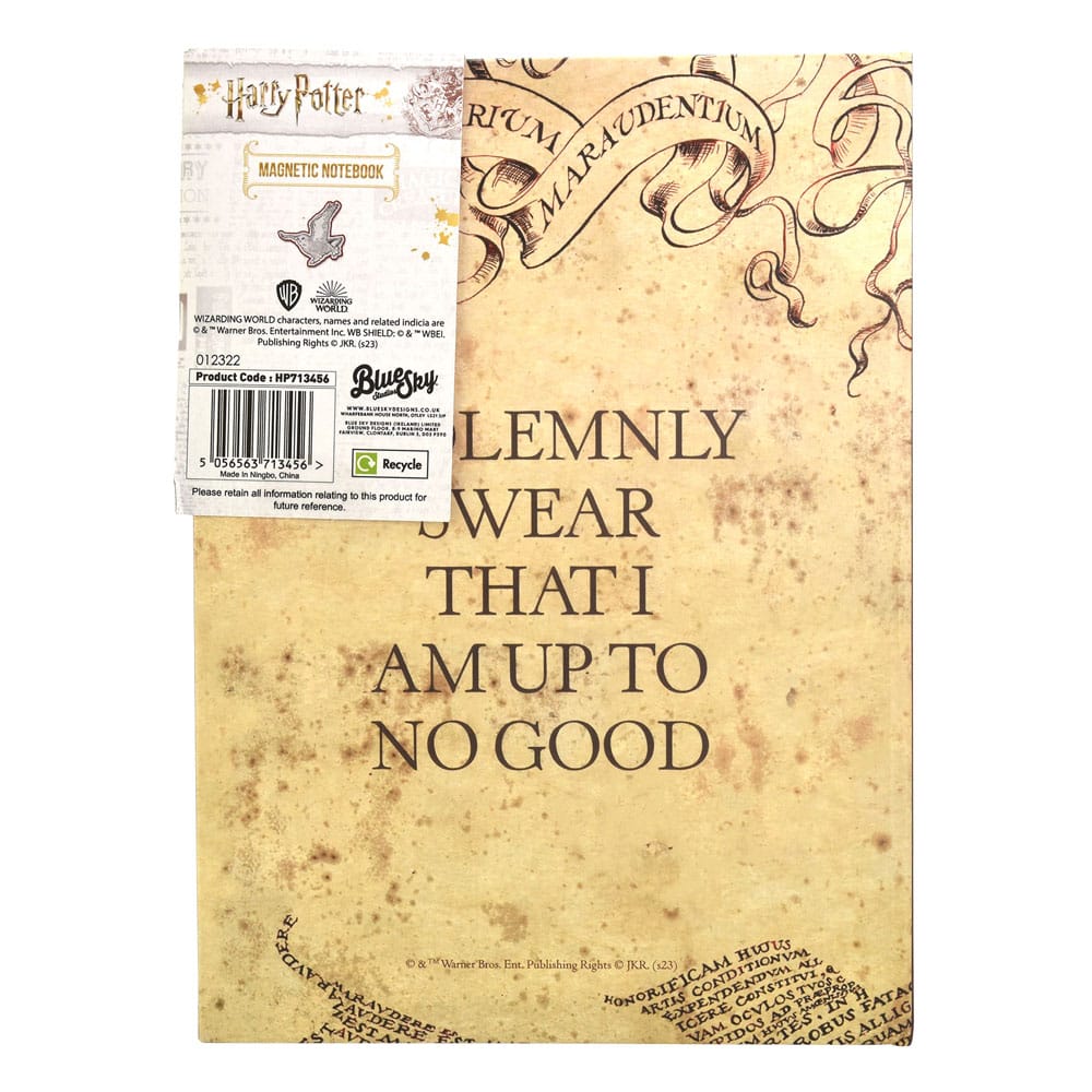 Harry Potter Magnetic A5 Notebook Marauders Map P034127